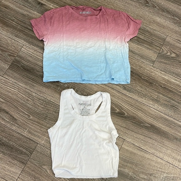 Katie J NYC BUNDLE tee and tank size XL - Picture 1 of 5